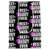 Bestes Girl Daddy je Pattern Mittlere Geschenktüte (Rückseite)