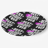 Bestes Girl Daddy je Pattern Pappteller (Schrägansicht)