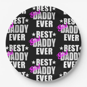 Bestes Girl Daddy je Pattern Pappteller