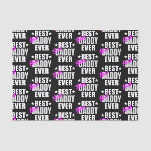 Bestes Girl Daddy je Pattern Seidenpapier (Vorderseite)