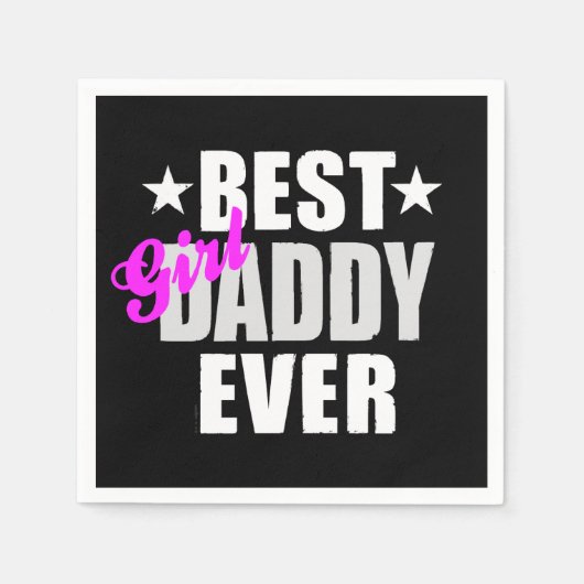 Bestes Girl Daddy je Serviette (Vorderseite)