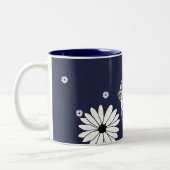 Bestes GODMOTHER-Geschenk - Daisy Navy Blue Zweifarbige Tasse (Links)