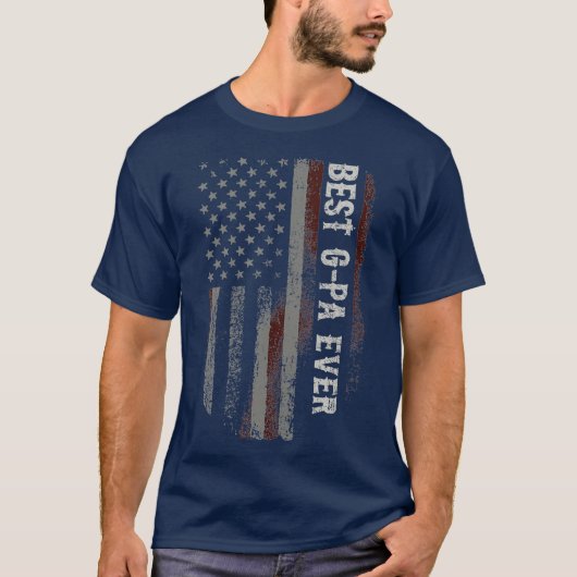 Bestes Gpa-jemals-amerikanisches Flag Funny Opa-Ge T-Shirt (Vorderseite)