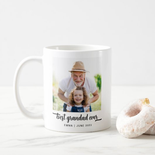 Bestes Grandad-je-Foto Kaffeetasse (Mit Donut)