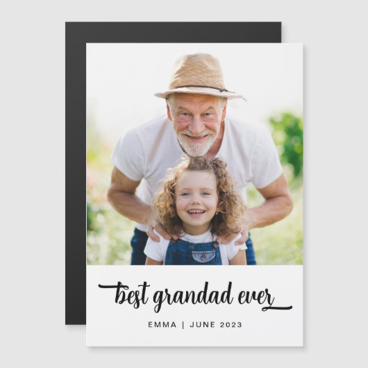 Bestes Grandad-je-Foto Magnetkarte (Vorne/Hinten)