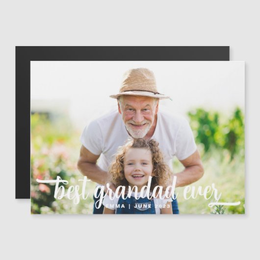 Bestes Grandad-je-Foto Magnetkarte (Vorne/Hinten)