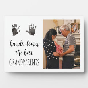 Bestes Grandeltern-Handprint-Foto Fotoplatte