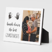 Bestes Grandeltern-Handprint-Foto Fotoplatte (Seite)