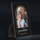 Bestes GRANDMA Heart Script Elegantes Gold Frame F Fotoplatte<br><div class="desc">Bestes GRANDMA Heart Script Elegantes Gold Frame Foto</div>