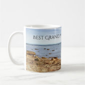 Bestes Grandpa-Foto an der Atlantikküste Kaffeetasse (Links)