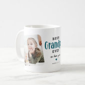 Bestes GRANDPA je 2 Foto Niedliches Geschenk Kaffeetasse (Vorderseite Links)