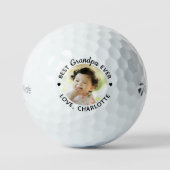 Bestes GRANDPA je - Golf Lover Personalisiertes Fo Golfball (Vorderseite)