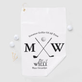 Bestes Grandpa-Monogramm Golfhandtuch (Insitu)
