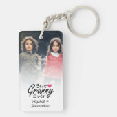 Bestes Granny je Großma Handgeschriebenes Skript-F Schlüsselanhänger (Rückseite)