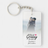 Bestes Granny je Großma Handgeschriebenes Skript-F Schlüsselanhänger (Vorderseite)