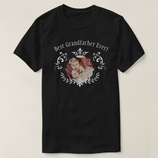 Bestes Großvater Familie Foto Custom T - Shirt (Design vorne)