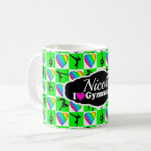 BESTES GYMNAST-DESIGN KAFFEETASSE (Vorderseite Links)
