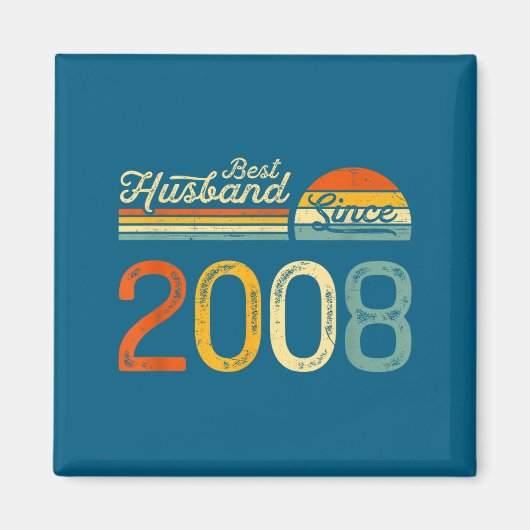 Bestes Hemd 18. Hochzeitstag Ehemann Seit Magnet (Vorne)
