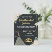 Bestes Hochzeitsmodell finden Sie hier Postkarte (Stehend Vorderseite)