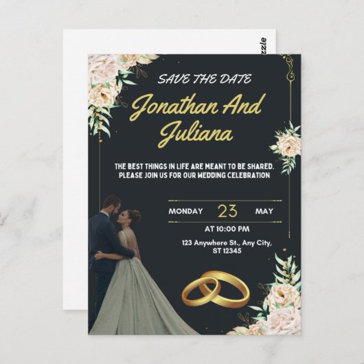 Bestes Hochzeitsmodell finden Sie hier Postkarte (Vorne/Hinten)