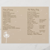 Bestes Hochzeitsprogramm (braun) (Rückseite)