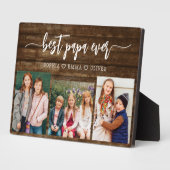 Bestes Holz Papa Grandpa Großkinder Foto Collage Fotoplatte (Seite)