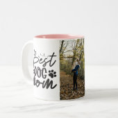 Bestes Hund-Mama-Personalisiert-Hund-Foto Zweifarbige Tasse (Vorderseite Links)