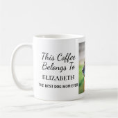 Bestes Hund-Mama-Personalisiertes Foto Kaffeetasse (Links)