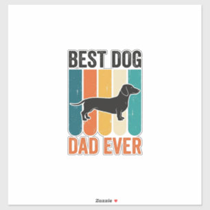 Bestes Hund Papa Aller Vintage Dachshund Shirt Des Aufkleber