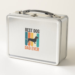 Bestes Hund Papa Aller Vintage Dachshund Shirt Des Metall Brotdose