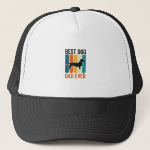 Bestes Hund Papa Aller Vintage Dachshund Shirt Des Truckerkappe