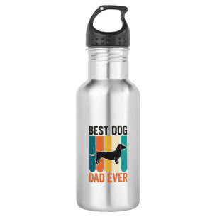 Bestes Hund Papa Aller Zeiten Vintage Dachshund T- Edelstahlflasche