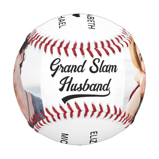 Bestes Husband-Foto Baseball (Rückseite)