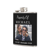 Bestes Husband-Foto Flachmann (Links)