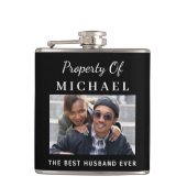 Bestes Husband-Foto Flachmann (Vorderseite)