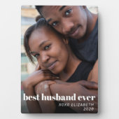 Bestes Husband je Personalisiertes Foto Fotoplatte (Vorderseite)