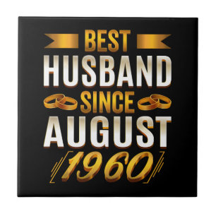 Bestes Husband seit August Funny 60 Jahre Jubiläum Fliese
