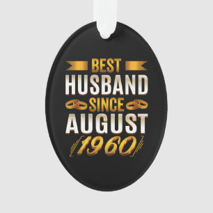 Bestes Husband seit August Funny 60 Jahre Jubiläum Ornament
