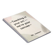 Bestes Inspirationslehrer-Geschenk Notizblock (Rechte Seite)