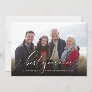 Bestes Jahr für neues Jahr Foto Feiertagskarte