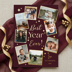 Bestes Jahr überhaupt! 8 Family Foto Scrapbook Col Folien Feiertagskarte