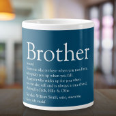 Bestes jemals Brother Definition Spaß Zitat blau Jumbo-Tasse
