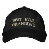 Bestes jemals Granddad besticktes Geschenk Bestickte Kappe (Vorderseite)