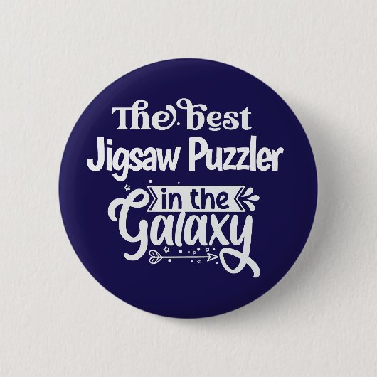 Bestes Jigsaw Puzzler Jigsaws Fan Puzzle Geschenk Button (Vorderseite)