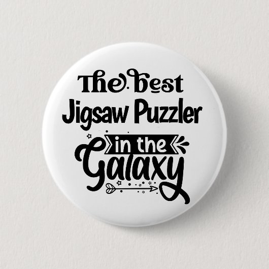 Bestes Jigsaw Puzzler Jigsaws Fan Puzzle Geschenk Button (Vorderseite)