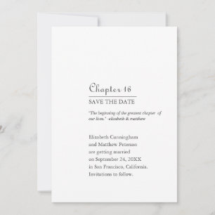 Bestes Kapitel unseres Lebens Book Format Save The Date