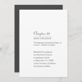 Bestes Kapitel unseres Lebens | Book Format Save The Date (Vorne/Hinten)