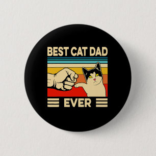 Bestes Katzendaddy Aller Zeiten T-Shirt Lustiges K Button