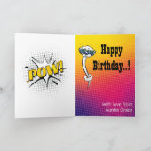 Bestes Kid Superhero Phantastisches Comic Geburtst Karte (Innenseite)