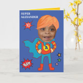 Bestes Kid Superhero Phantastisches Comic Geburtst Karte (Gelbe Blume)